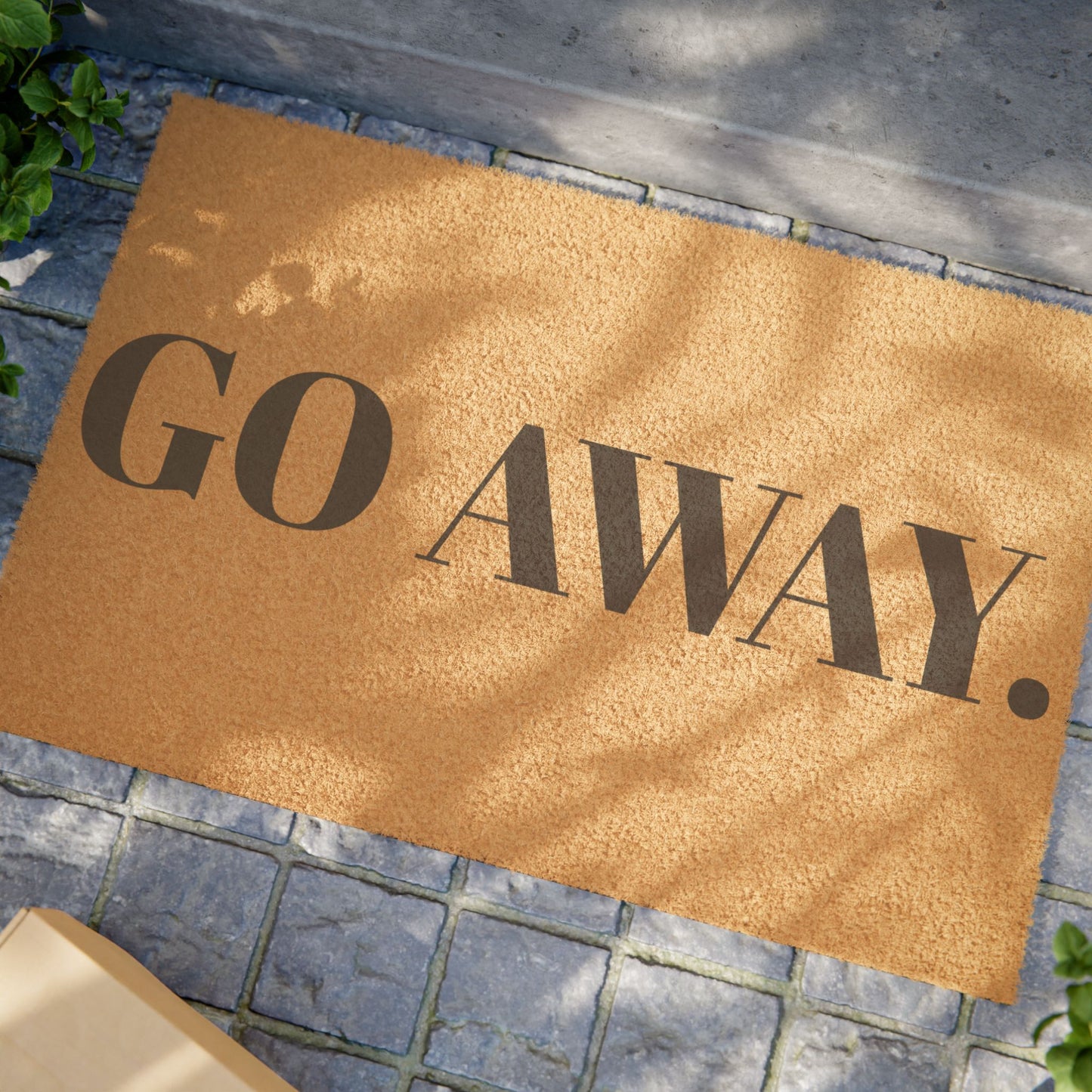 "GO AWAY" - Welcome Mat - Funny Home Décor, Unique Gift, Personal Touch for Home, Housewarming, and Parties