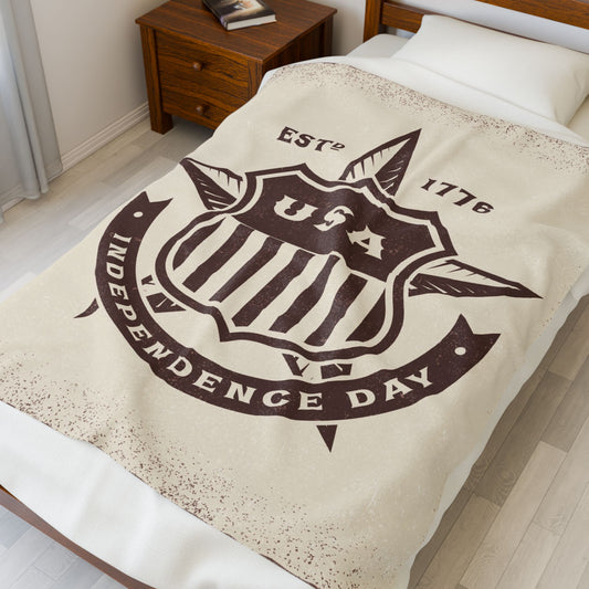 1776 Forever & Ever Amen Plush Blanket, Cozy Throw, Independence Day Decor, Gift for Patriots, Soft Blanket for Home