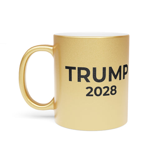 Gold Metallic Mug - 'TRUMP 2028' - Camping Mug - Outdoors - Gifts