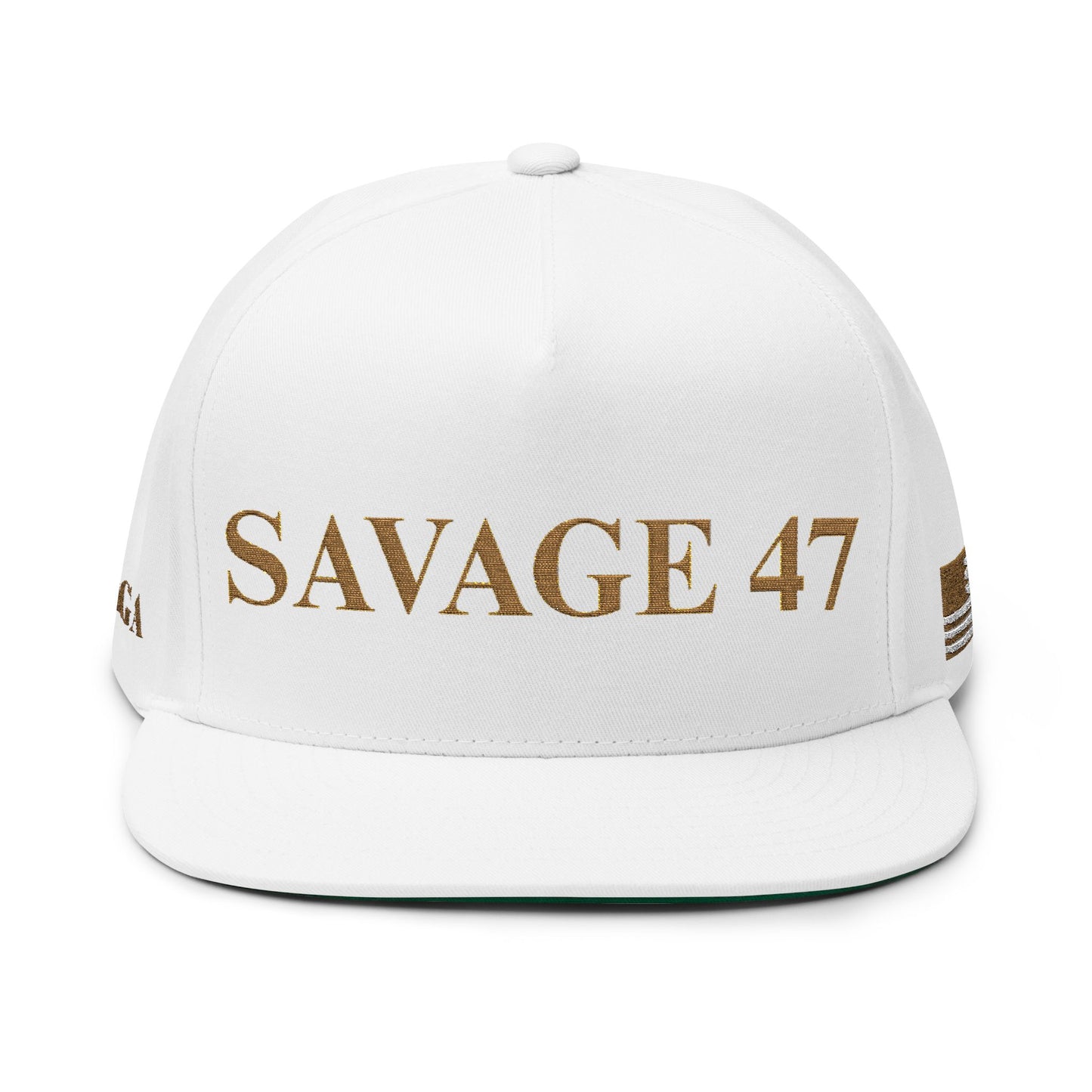 MAGA - Savage 47 Flat Bill Cap - Stylish Embroidered Cap, Perfect for Casual Wear, Gifts, Festivals, Street Style