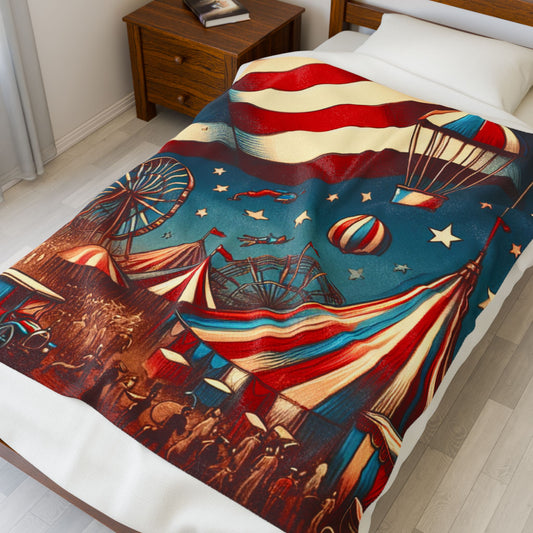 The Star-Spangled Spectacle Blanket – Plush Cozy Blanket, Independence Day Decor, Gift for Patriots, Soft Blanket for Home