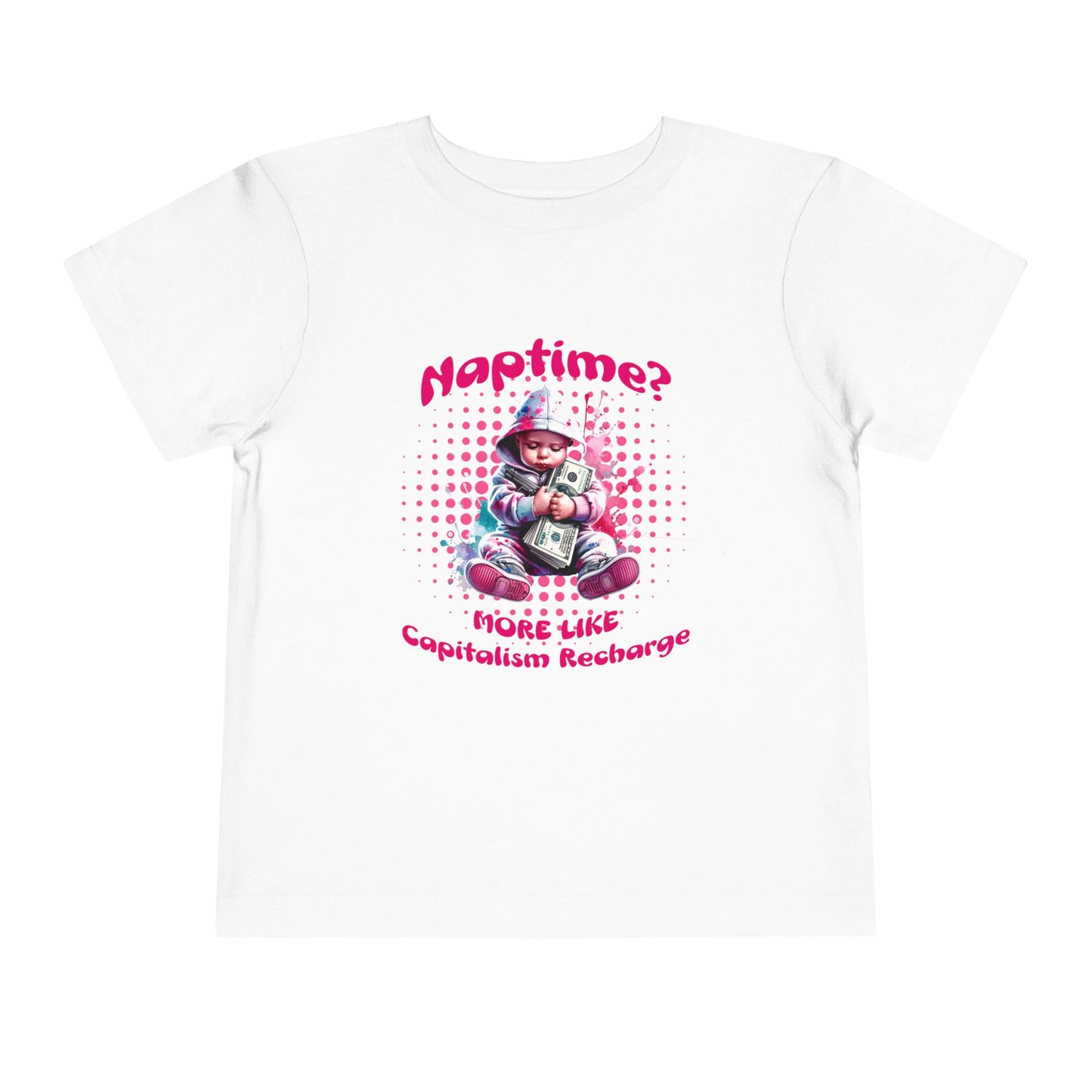 Toddler Tee with 'Naptime? More Like Capitalism Recharge' Design - Cute Kids Shirt, Funny Toddler Apparel, Birthday Gift, Everyday [...]