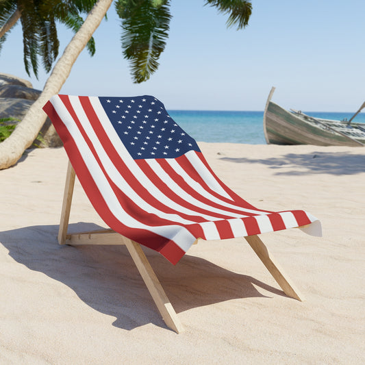 The Liberty Layer – American Flag Beach Towel - Vibrant Tropical Beach Towel, Summertime Pool Accessory