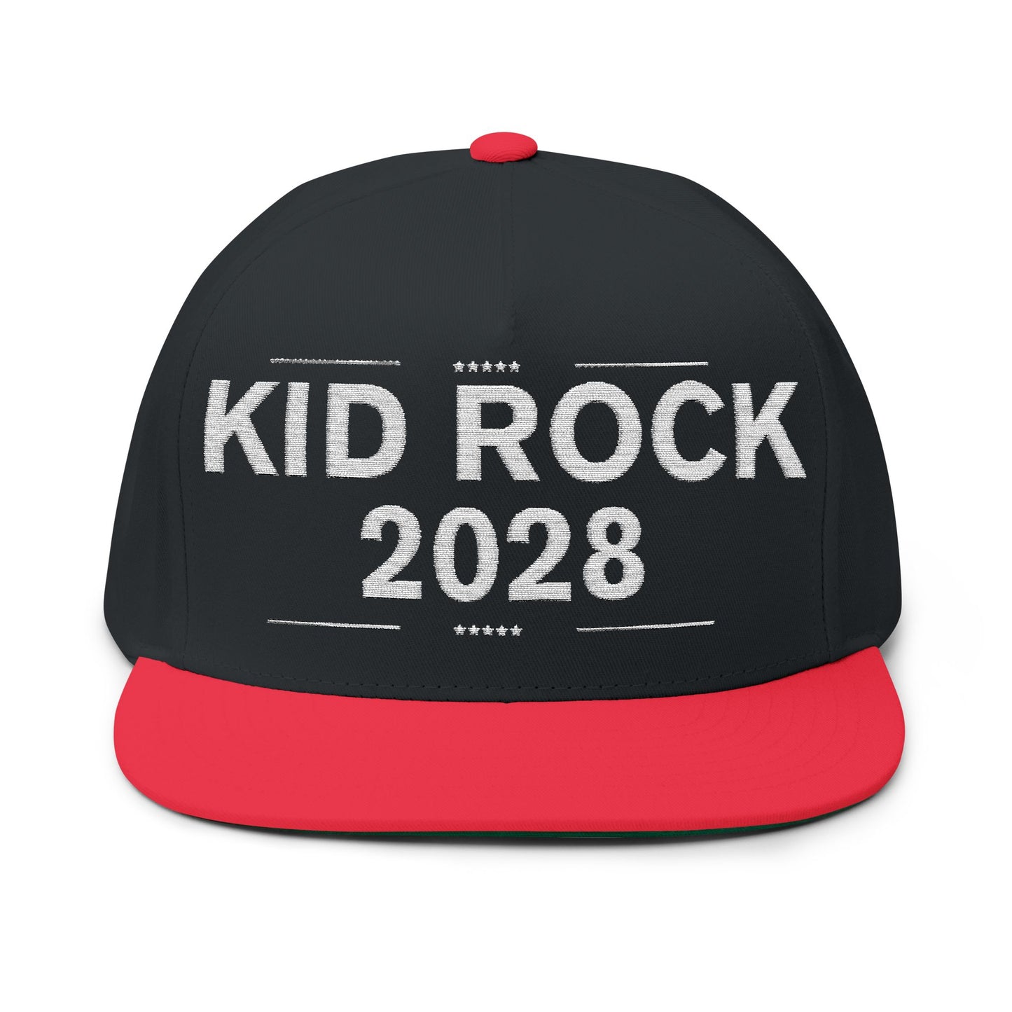 MAGA, Kid Rock 2028 Embroidered Flat Bill Cap - Make America Rock Again