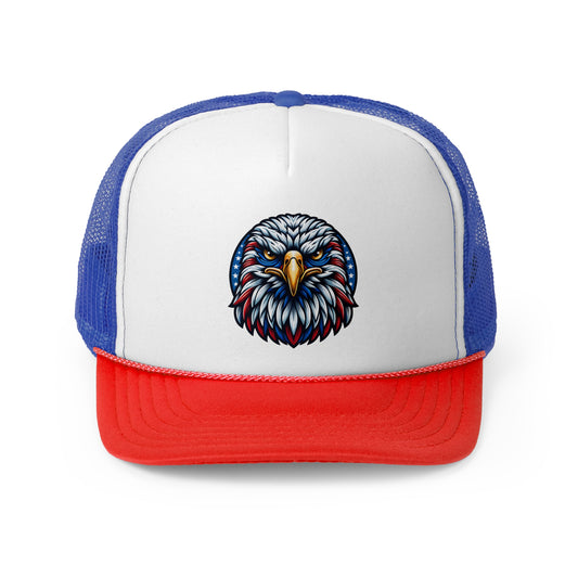 Patriotic Eagle Trucker Cap - USA Style Hat for Summer, Outdoor Wear, Gifts for Him, Independence Day, Festivals, BBQs