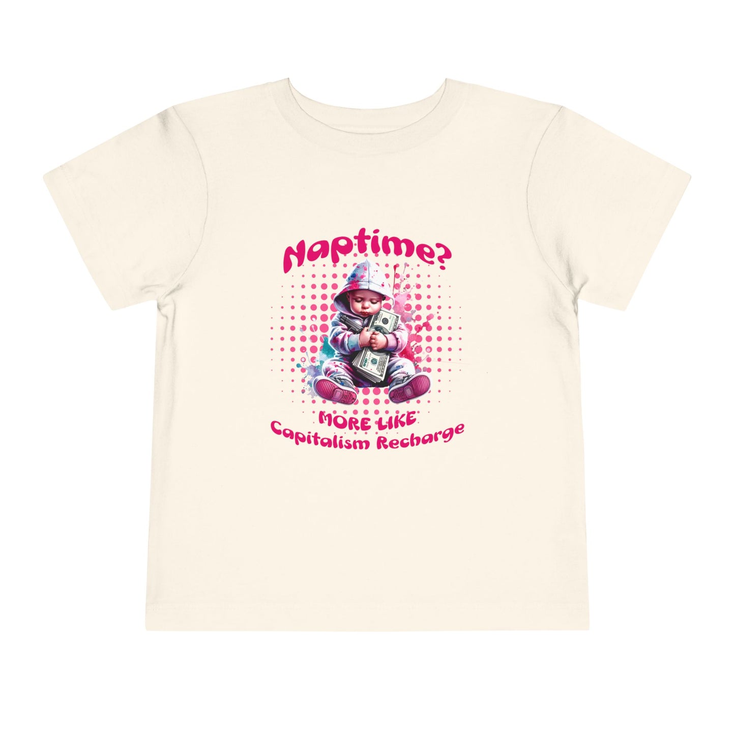 Toddler Tee with 'Naptime? More Like Capitalism Recharge' Design - Cute Kids Shirt, Funny Toddler Apparel, Birthday Gift, Everyday [...]