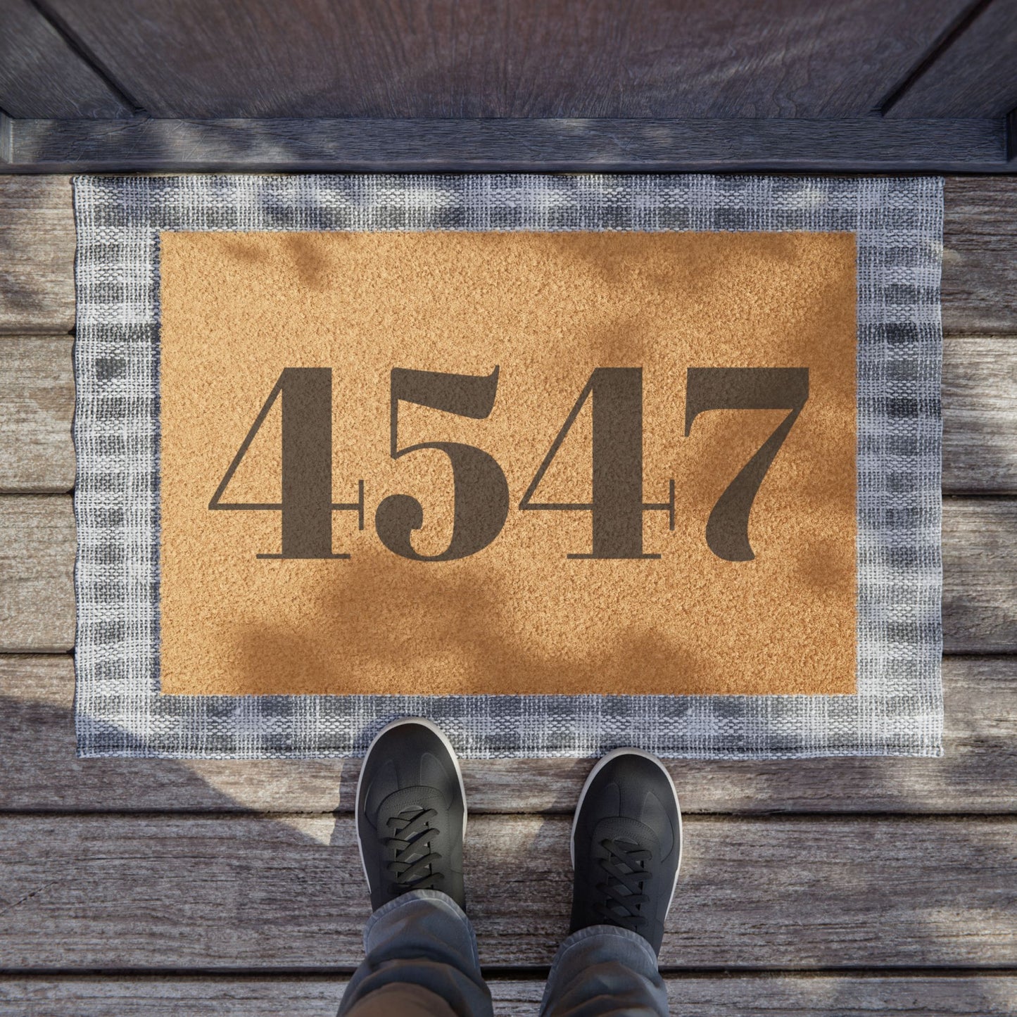 "4547" - Welcome Mat - Funny Home Décor, Unique Gift, Personal Touch for Home, Housewarming, and Parties