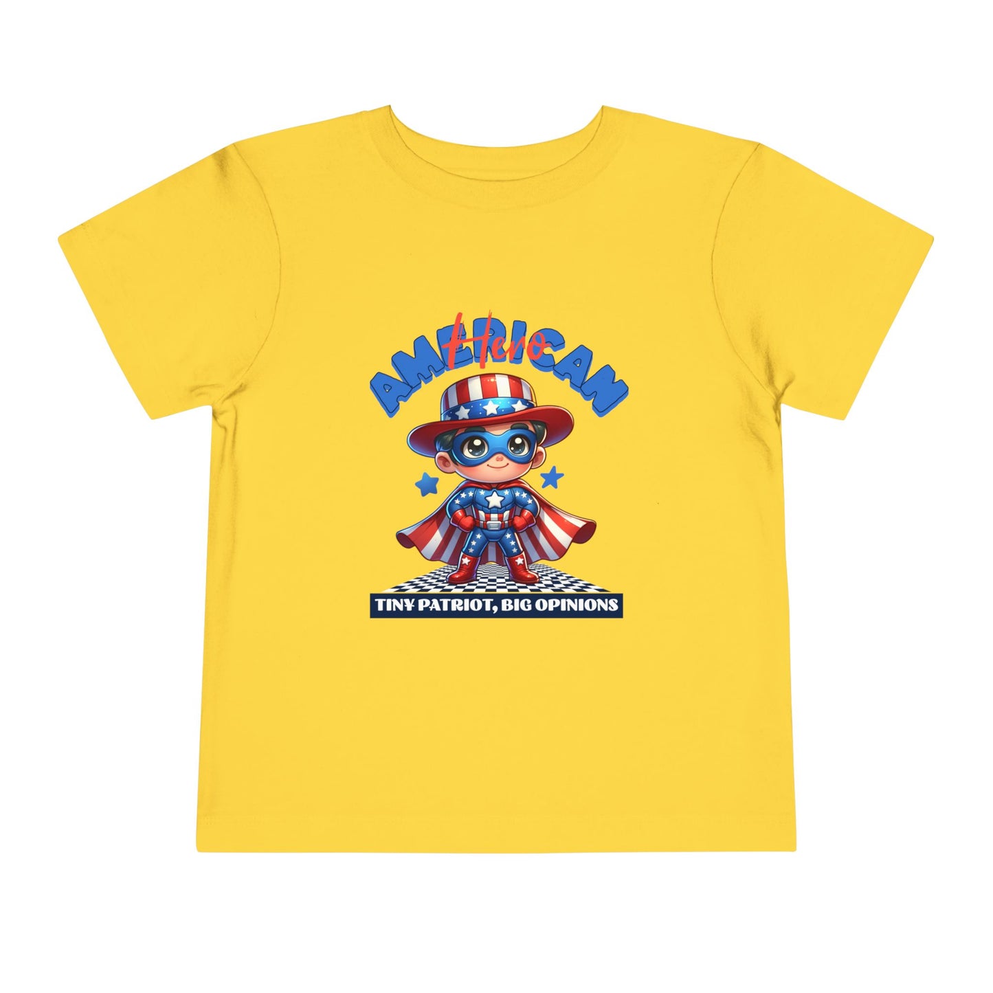 Superhero Toddler Tee - 'American' Design for Kids, Fun Patriotic Shirt for Independence Day, Fourth of July, Birthday Parties, Cute [...]