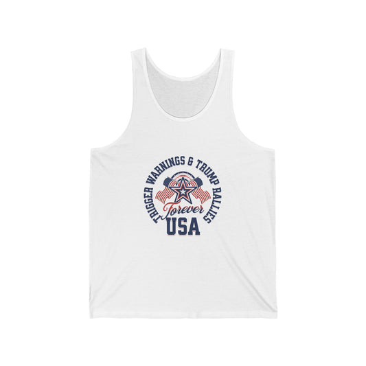 Patriotic Unisex Jersey Tank: Festivals, BBQs, Parades, Everyday Wear, Political Events, Memorial Day