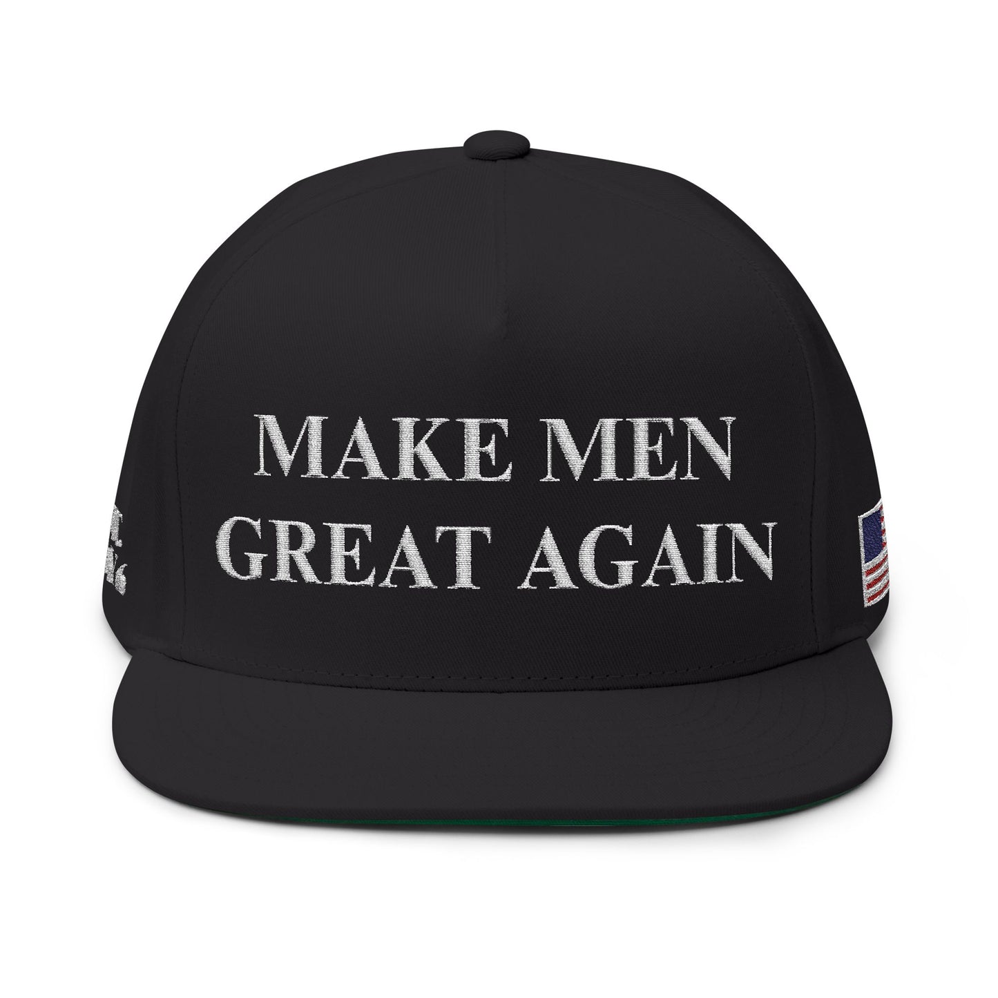MAGA - Men's Inspirational Flat Bill Cap - Make Men Great Again, Stylish Hat, Gift for Dads, Sports, Casual Wear, Trendy Headwear