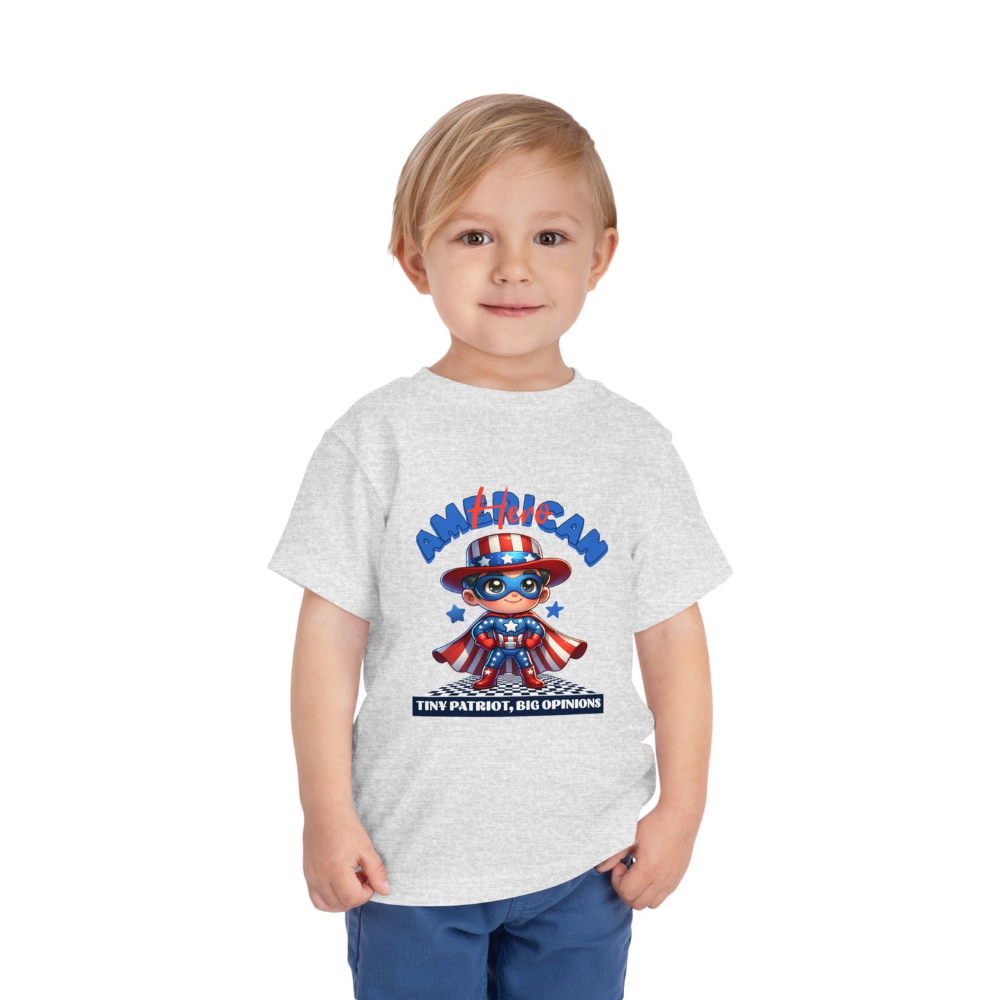 Superhero Toddler Tee - 'American' Design for Kids, Fun Patriotic Shirt for Independence Day, Fourth of July, Birthday Parties, Cute [...]
