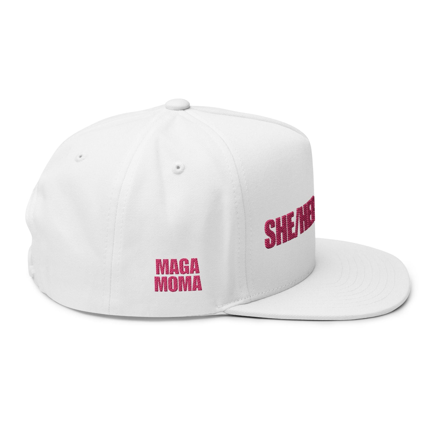 MAGA - Flat Bill Cap with SHE/HER/PATRIOT Embroidery, Patriotic Baseball Hat, Pride Cap, Unisex Adjustable Hat, Perfect for Celebrations and Events