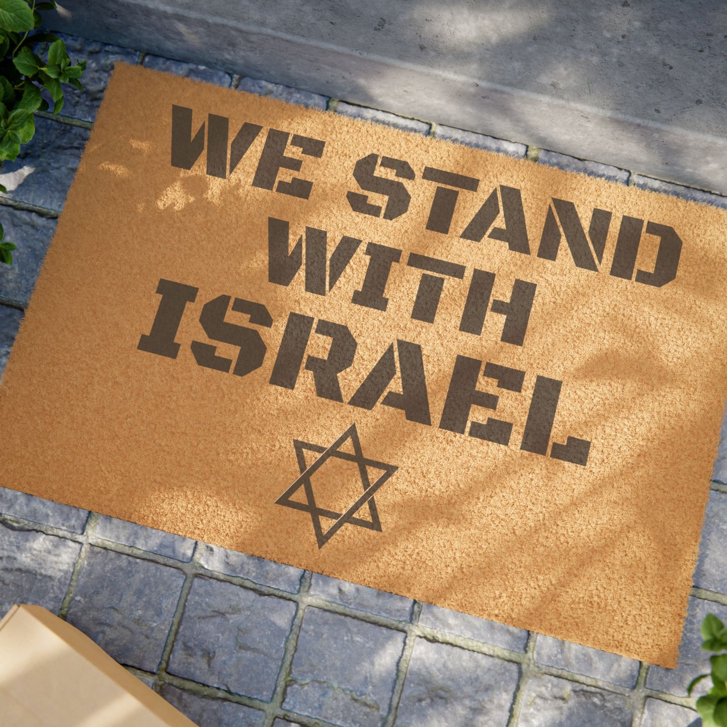 "We Stand With Israel" - Welcome Doormat - Funny Home Décor, Unique Gift, Personal Touch for Home, Housewarming, and Parties