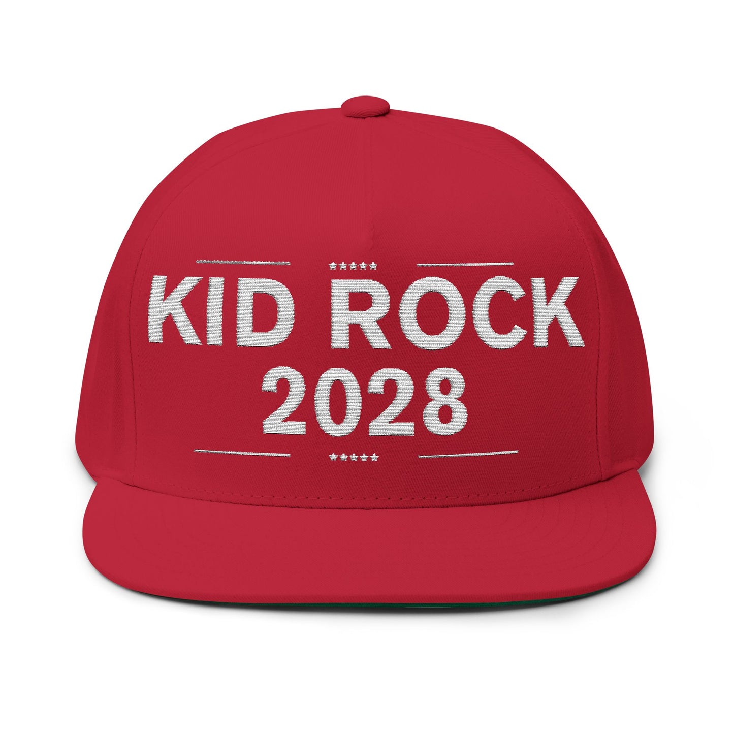 MAGA, Kid Rock 2028 Embroidered Flat Bill Cap - Make America Rock Again