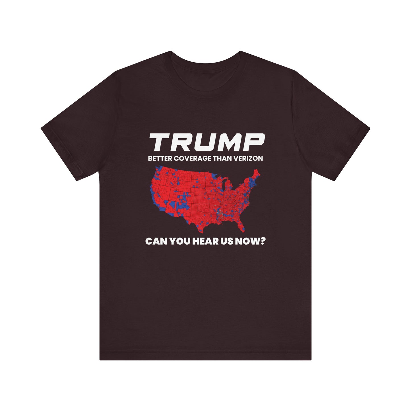 Trump 2024 Election Tee - Better Coverage Than Verizon, Unisex Jersey Short Sleeve T-Shirt, Political Humor Shirt, Election Day Apparel, [...]