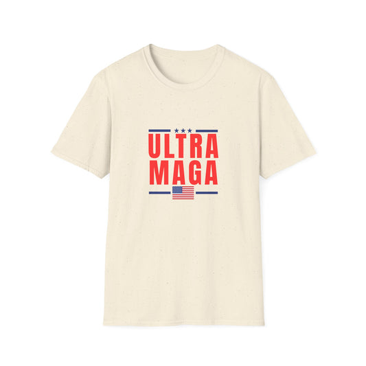 Ultra MAGA Unisex Softstyle T-Shirt | Casual Wear, Politics Apparel, Gift for Conservatives, American Pride Shirt, Election Gear