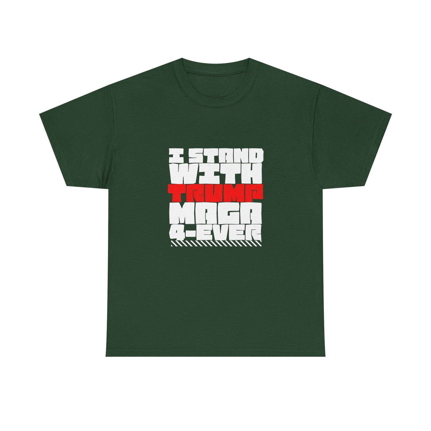 Unisex Heavy Cotton Tee - "I Stand With Trump MAGA Forever" Statement Shirt, Political Apparel, Election Wear, Gift for Supporters, [...]