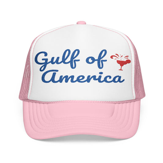 MAGA, Gulf of America Foam Trucker Hat, Casual Embroidered Cap, Beachwear, Summer Style, Travel Accessory, Gift for Vacationers