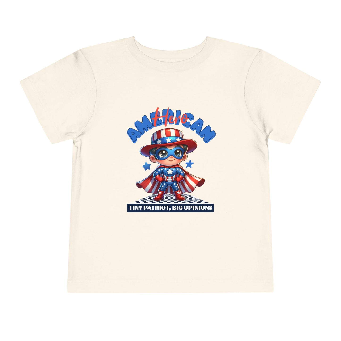 Superhero Toddler Tee - 'American' Design for Kids, Fun Patriotic Shirt for Independence Day, Fourth of July, Birthday Parties, Cute [...]