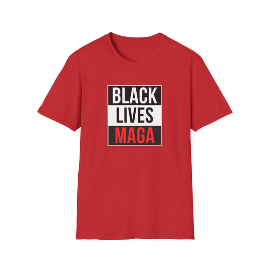 Unisex Softstyle T-Shirt - Black Lives MAGA - Political Apparel