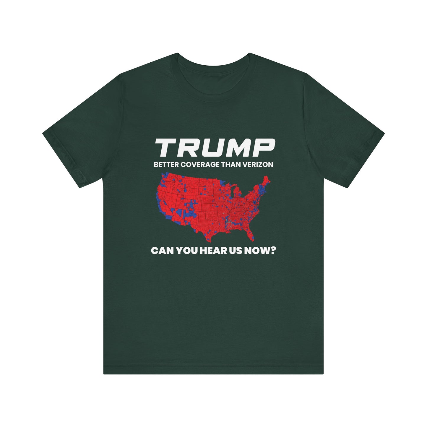 Trump 2024 Election Tee - Better Coverage Than Verizon, Unisex Jersey Short Sleeve T-Shirt, Political Humor Shirt, Election Day Apparel, [...]