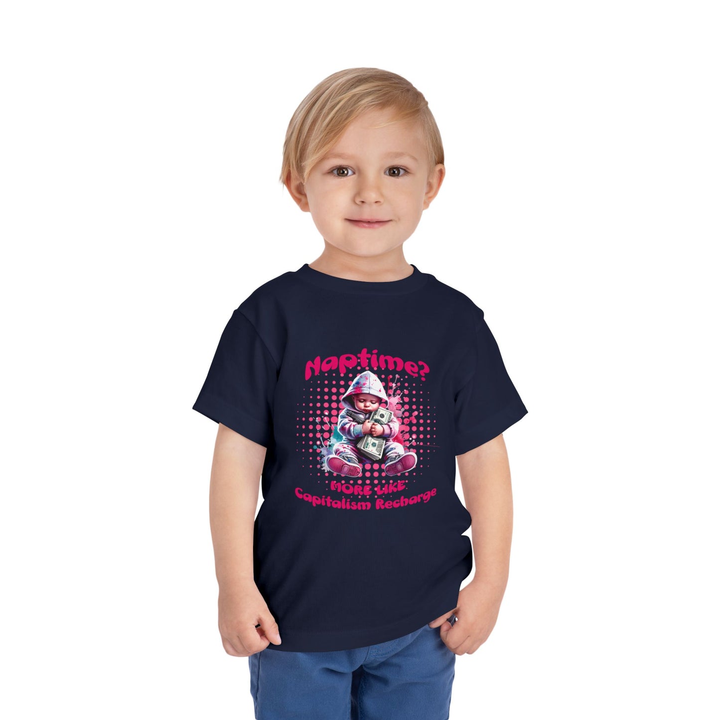 Toddler Tee with 'Naptime? More Like Capitalism Recharge' Design - Cute Kids Shirt, Funny Toddler Apparel, Birthday Gift, Everyday [...]