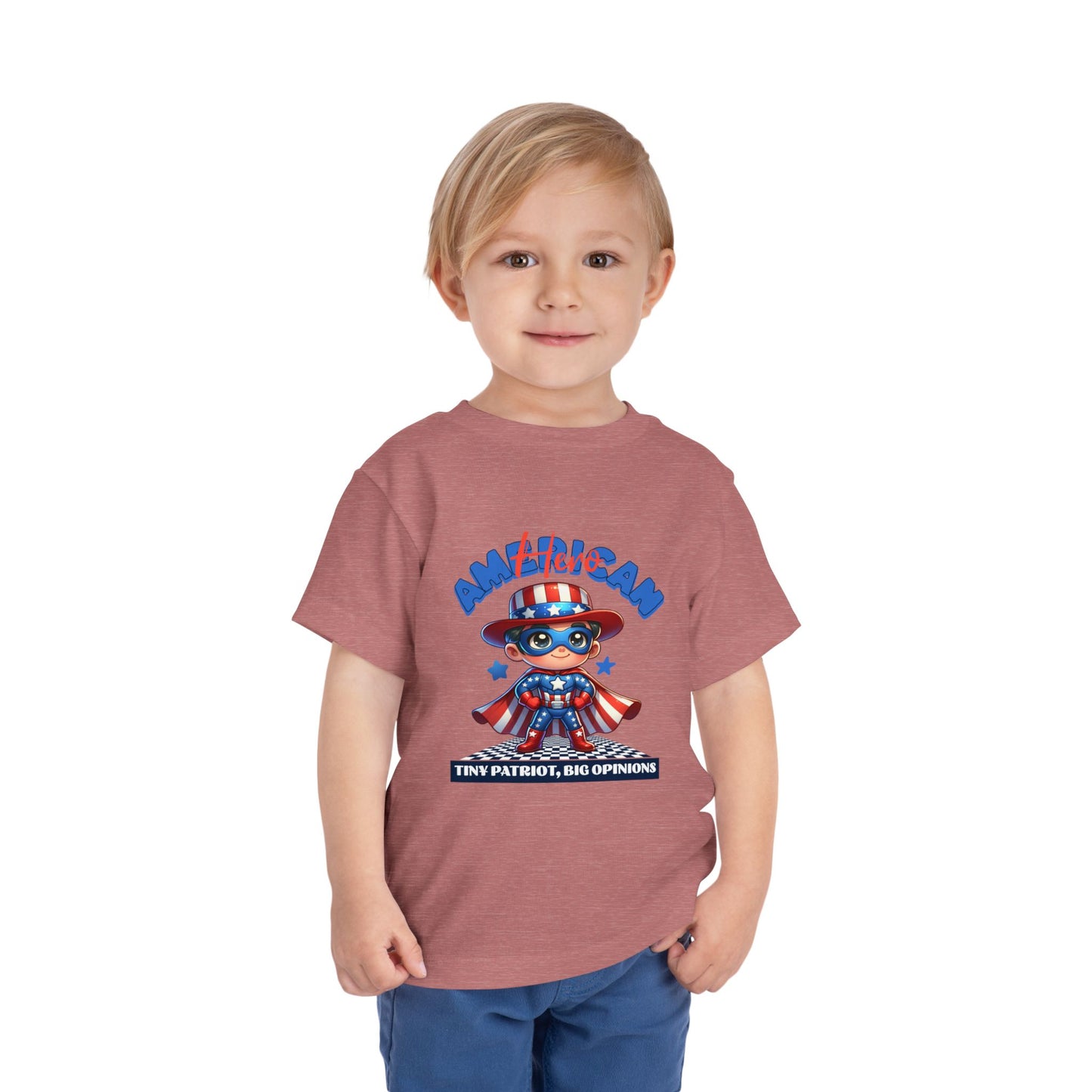 Superhero Toddler Tee - 'American' Design for Kids, Fun Patriotic Shirt for Independence Day, Fourth of July, Birthday Parties, Cute [...]