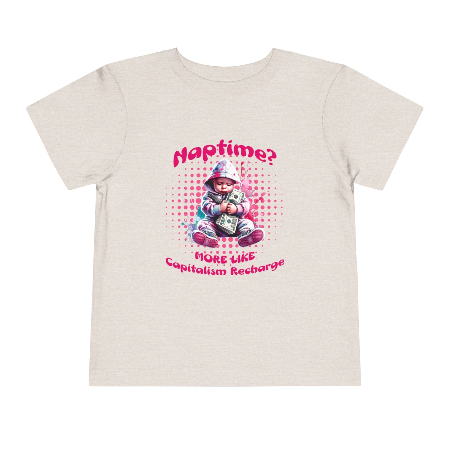 Toddler Tee with 'Naptime? More Like Capitalism Recharge' Design - Cute Kids Shirt, Funny Toddler Apparel, Birthday Gift, Everyday [...]