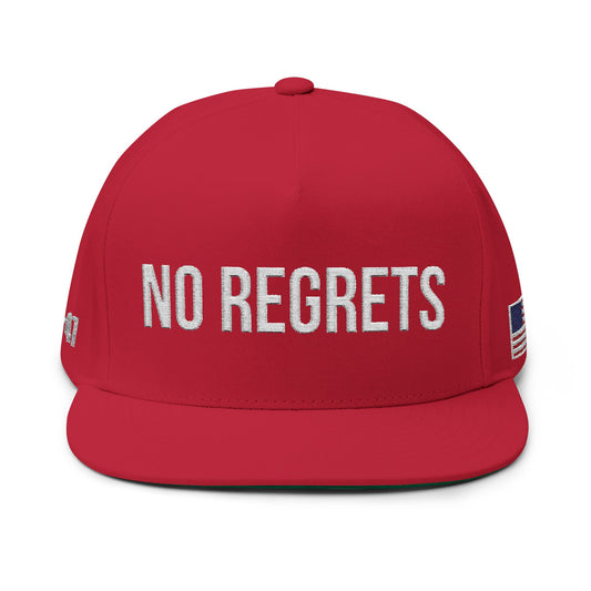 MAGA - Sassy Flat Bill Cap - 'No Regrets' Embroidered Hat, Trendy Gifts, Casual Style, Outdoor Adventures, Fashion Statement